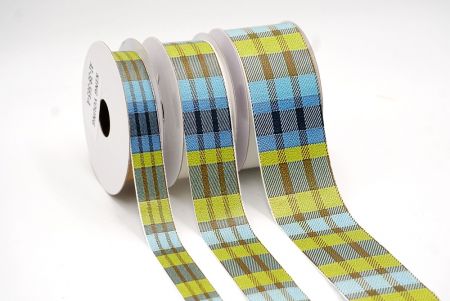 Blau, Grün und Braun Arbor Plaid-Ribbon_AI